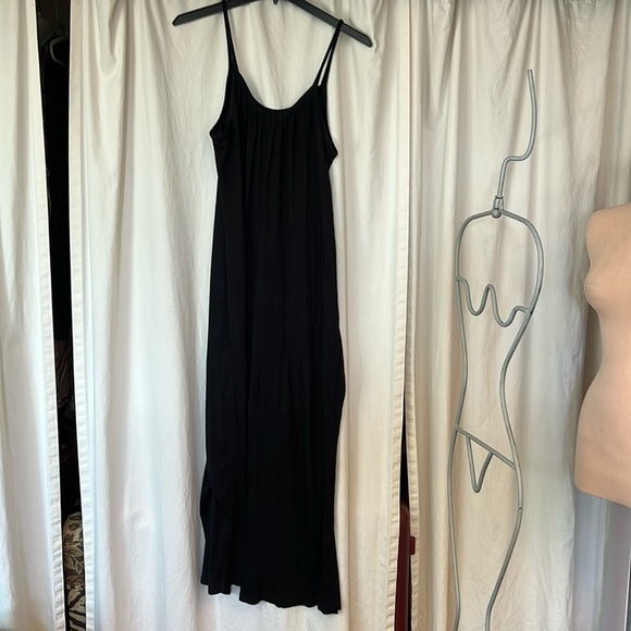 Michael Stars Pants - Michael Stars Black Jersey Jumpsuit Wide Leg Long